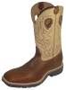 Twisted X MLCS004 for $189.99 Men's' Pull On Work Lite Boot with Bridle Brown Leather Foot and a New Wide Steel Toe